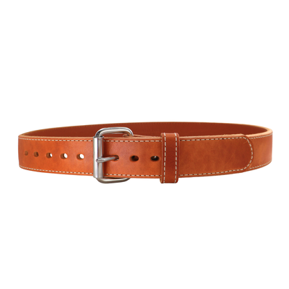 Natural Reinforced Steel Core Leather Gun Belt