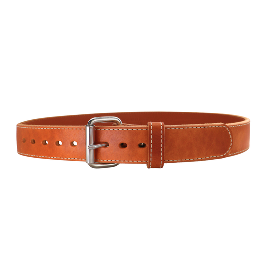 Natural Reinforced Steel Core Leather Gun Belt