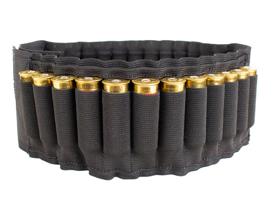 4" Wide Black Belly Bandolier Shell Holster